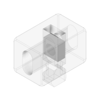 MODULAR SOLUTIONS ABS PART SPACER BLOCK MODEL 45 CLEAR